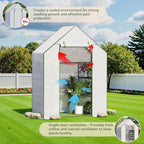small greenhouse for outdoors, walk-in plant greenhouse with, side view