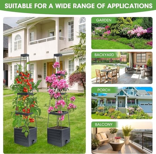 mymulike raised garden bed 4 packs, planter boxes, view 9