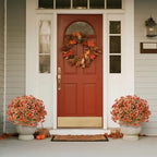 2 sets artificial fall flowers topiary ball trees, view 9