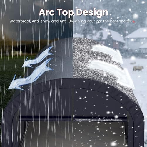 king bird 10' x 20' carport shelter with on a desk or shelf