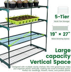 worth garden 5 tier mini greenhouse - 75'', close-up detail