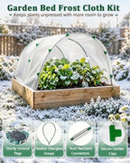 winter plant covers freeze protection kit, 10x33ft frost, side view