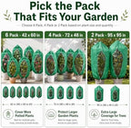 95 x 95 inch plant covers with clear, package contents
