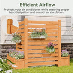 aoxun air conditioner fence, 3-panel wood privacy screen on a desk or shelf
