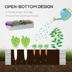 outsunny 6 x 3 x 1ft metal planter, package contents