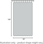 NICETOWN Outdoor Divider Patio Curtain Waterproof for Public Space, Thermal Insulated Rustproof Grommet Room Darkening Panel Safe for Yard/Arbor, Greyish White, 1 Panel, W100 x L84