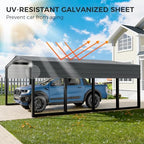 12×20 ft carport, 2"x2" reinforced frame & 29-gauge, view 9