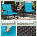 suncrown 3 piece outdoor rocking bistro set black, package contents