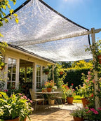 85% aluminet shade cloth with grommets, reflective shade on a desk or shelf