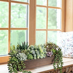 winlyn artificial succulent arrangement 15" assorted succulents plants, side view