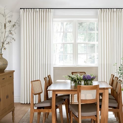 twodrapes natural pinch pleated linen curtains 96 inches, package contents