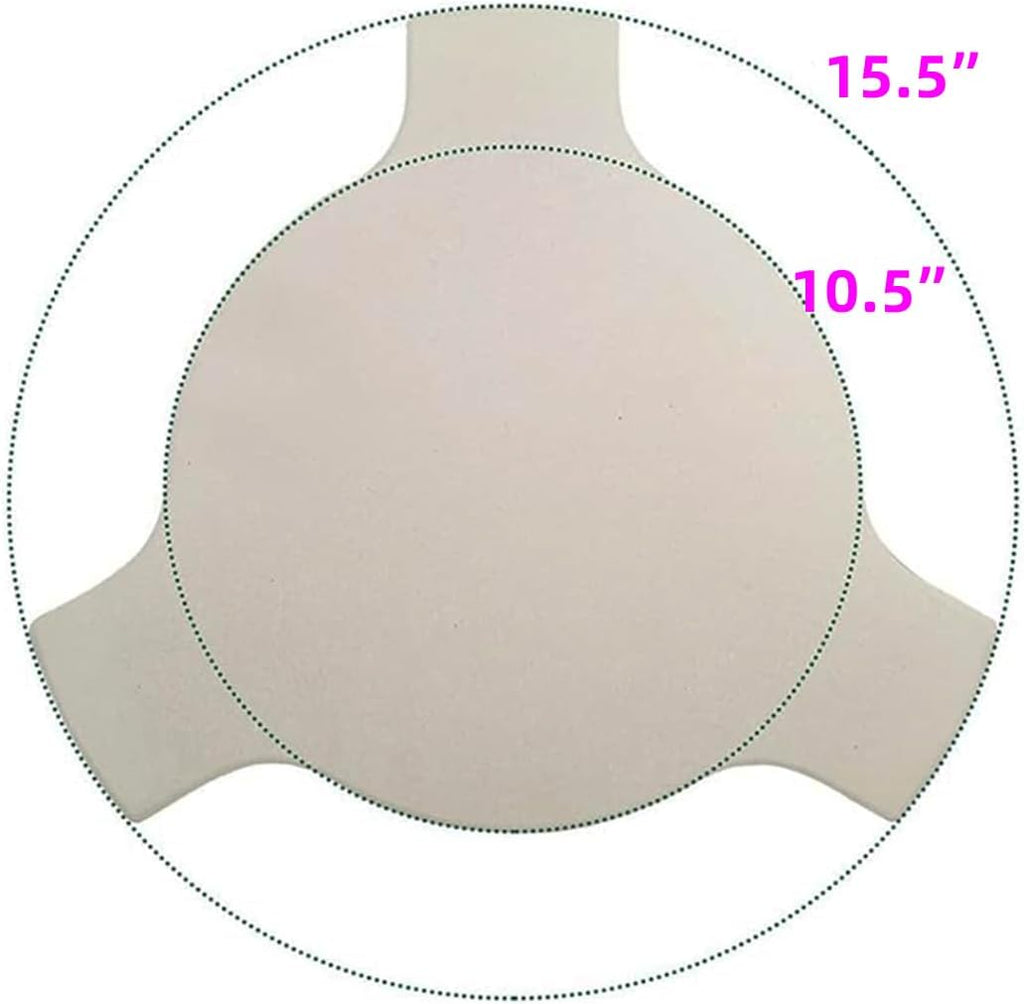 15 inch Heat Deflector, Plate Setter, Pizza Stone, Smoking Stone for Medium Big Green Egg Grill and 15" Diameter Cooking Grills, Kamado Grill, 15" Smoking Stone