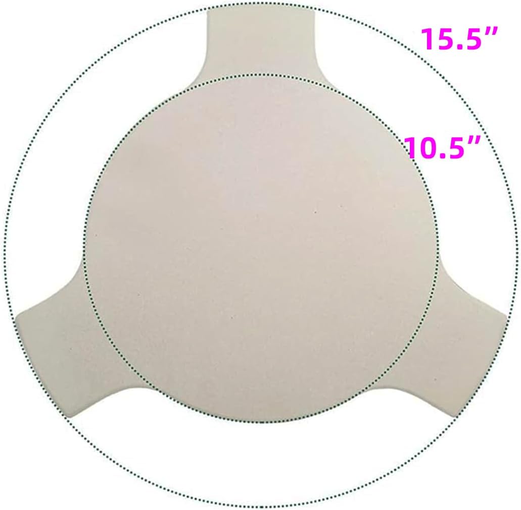 15 inch Heat Deflector, Plate Setter, Pizza Stone, Smoking Stone for Medium Big Green Egg Grill and 15" Diameter Cooking Grills, Kamado Grill, 15" Smoking Stone