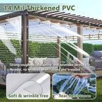 see-through clear tarp 12x16ft waterproof chicken coop greenhouse, side view