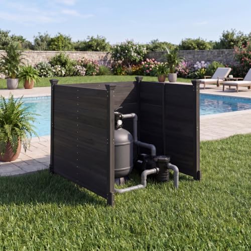 giantex 3 panels wooden privacy fence with stakes, close-up detail