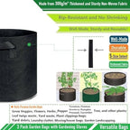 20 gallon thickened plant grow bags large (22x12 showing dimensions