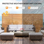 vingli 74" x 36" wooden privacy fence for, close-up detail