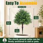 28'' artificial cedar topiary ball trees, 2 set shown in use