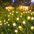 4-Pack Garden Solar Lights, 32 LED Solar Lights Outdoor for Garden Decor, Waterproof Firefly Light Outdoor (Sway by Wind), Swaying Light for Outside Yard Pathway Landscape Decorations (Warm White)
