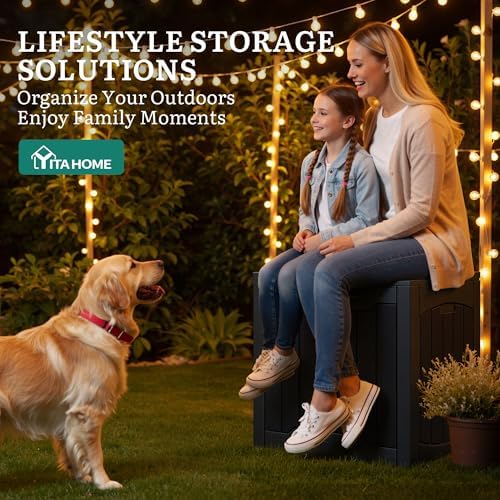 yitahome 31 gallon outdoor storage box, close-up detail
