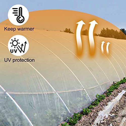 vevor greenhouse plastic sheeting 12 x 25 ft, side view