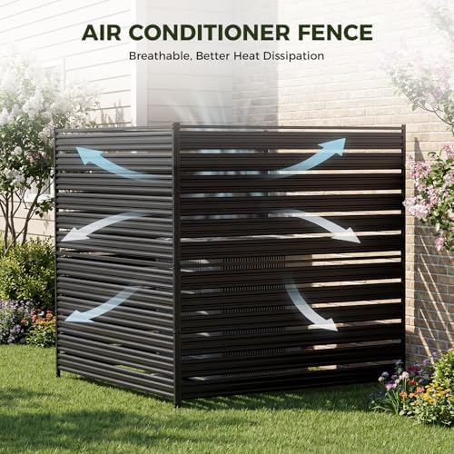 50"w x 48"h air conditioner fence, 2 panels, close-up detail
