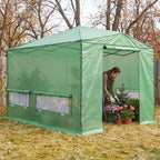 eagle peak 12x8 portable walk-in greenhouse, pop-up indoor showing dimensions
