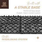 acacia interlocking deck tiles outdoor waterproof all weather, view 9