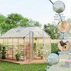 10 ft greenhouse, outdoor greenhouses, polycarbonate panels with, close-up detail