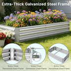 miory raised garden bed with pe cover, 6x3x1, package contents