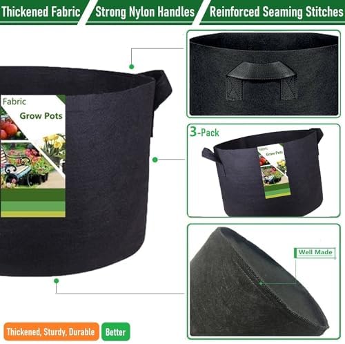 20 gallon thickened plant grow bags large (22x12, package contents