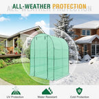 eagle peak 3-tier walk in portable greenhouse with, front angle view