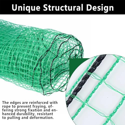 poyee deer fence netting 5x100ft plastic mesh netting, side view