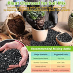 legigo 8 qt horticultural charcoal- natural biochar soil showing dimensions