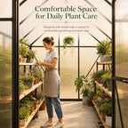 hooyeah greenhouse kits for outdoors, 6x10 ft walk-in, side view