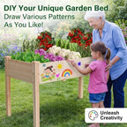 48x24x30 elevated wooden raised garden bed with legs, front angle view