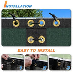 tang 4' x 50' privacy fence screen green, side view