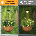 sunnypark 2 pack solar hanging planters for plants, package contents