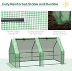 outsunny 5.9' x 3' x 3' mini greenhouse, side view
