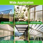 quibbay 8pcs polycarbonate greenhouse panels, 6' x 4', package contents
