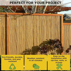 backyard x-scapes bama-bf023 bamboo fencing, 3/4" d x, front angle view
