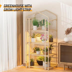 specilite 4 tiers adjustable indoor mini greenhouse with on a desk or shelf