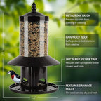 squirrel-proof bird feeder for outdoor hanging wild bird on a desk or shelf