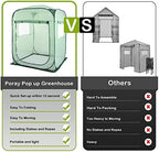 porayhut pop up greenhouse tent,portable x-large walk-in flower, side view