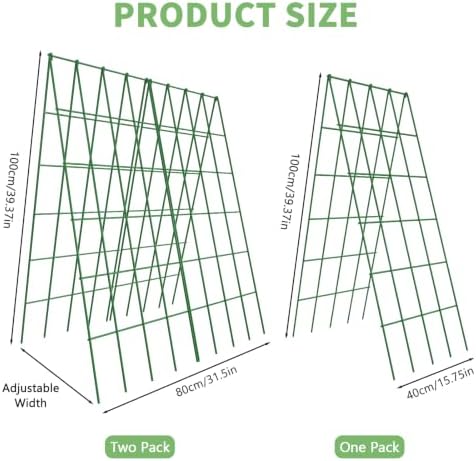 docred 39.4" h cucumber trellis, 2 pack foldable on a desk or shelf