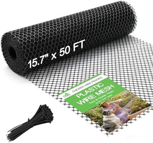 15.7" x50' plastic mesh fence roll, heavy duty, main product view