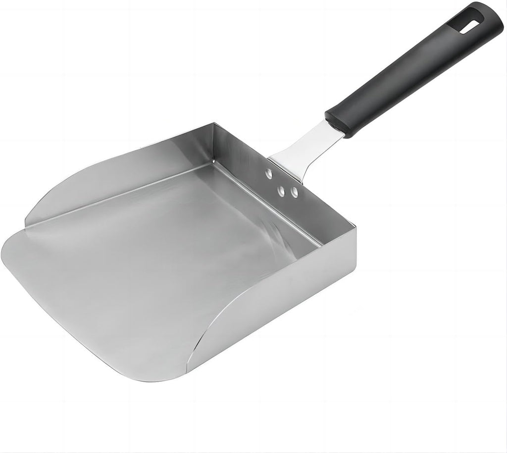 Large Griddle Scoop, for 4-5 people | 7.6in wide · Stainless steel · Heat-resistant handle · For Blackstone & flat top grill · Dishwasher safe