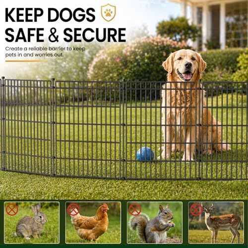 no dig garden fence, dog fencing outdoor for, close-up detail
