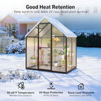 6x4ft greenhouse with hygrometer, windproof warm plant green, package contents