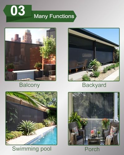 vensovo 3ft x 50ft privacy fence screen, side view